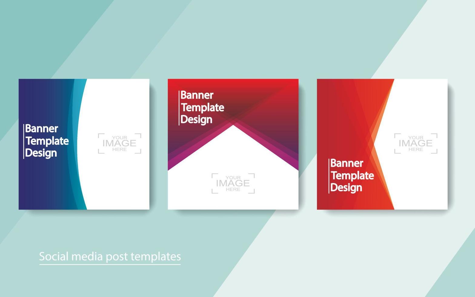 set banner social media post design. vector