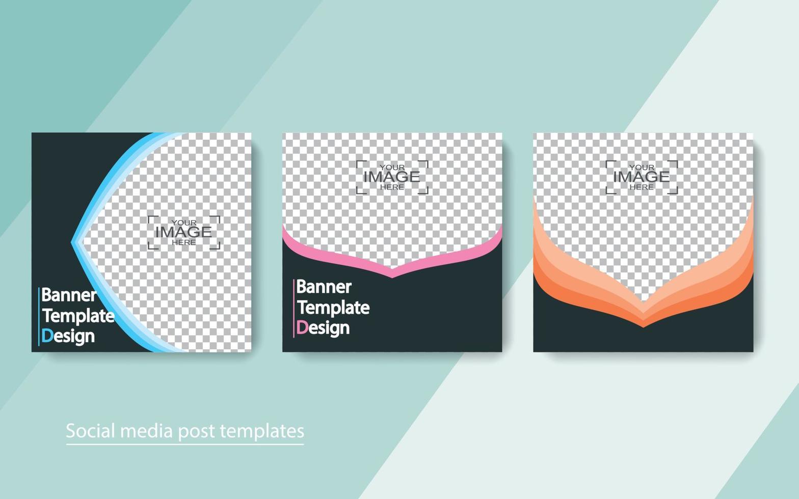set banner social media post design. vector