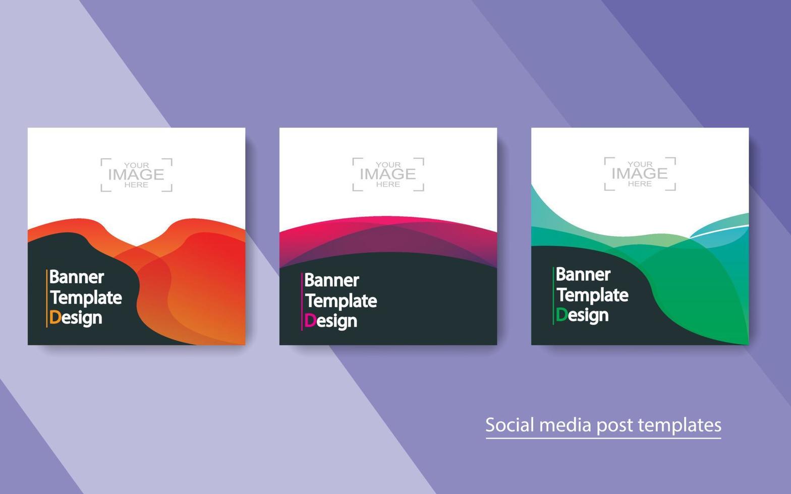 set banner social media post design. vector