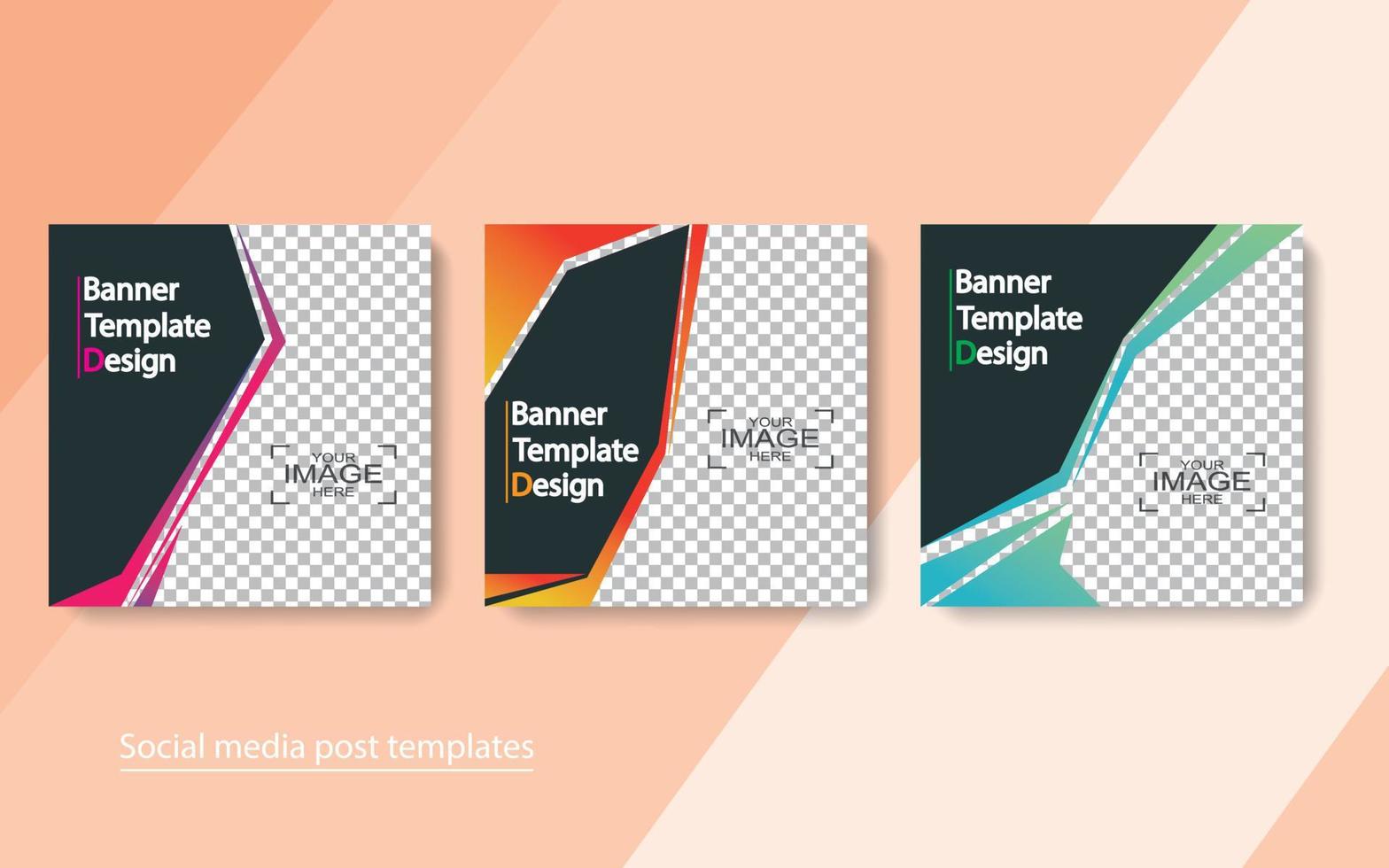 set banner social media post design. vector