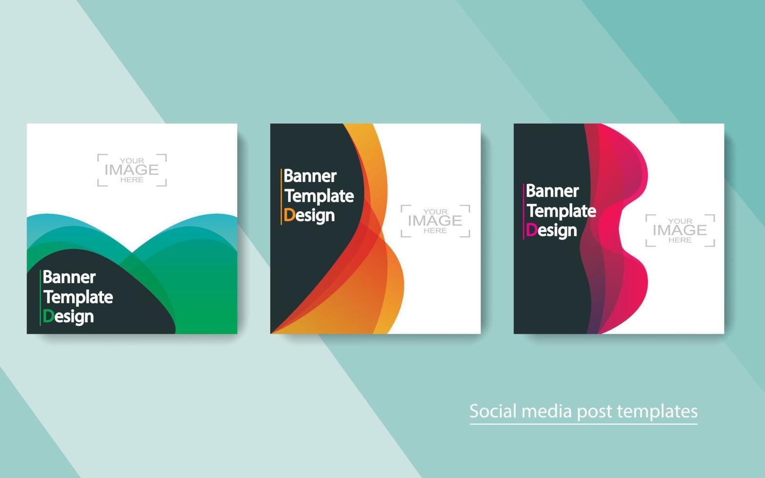 set banner social media post design. vector
