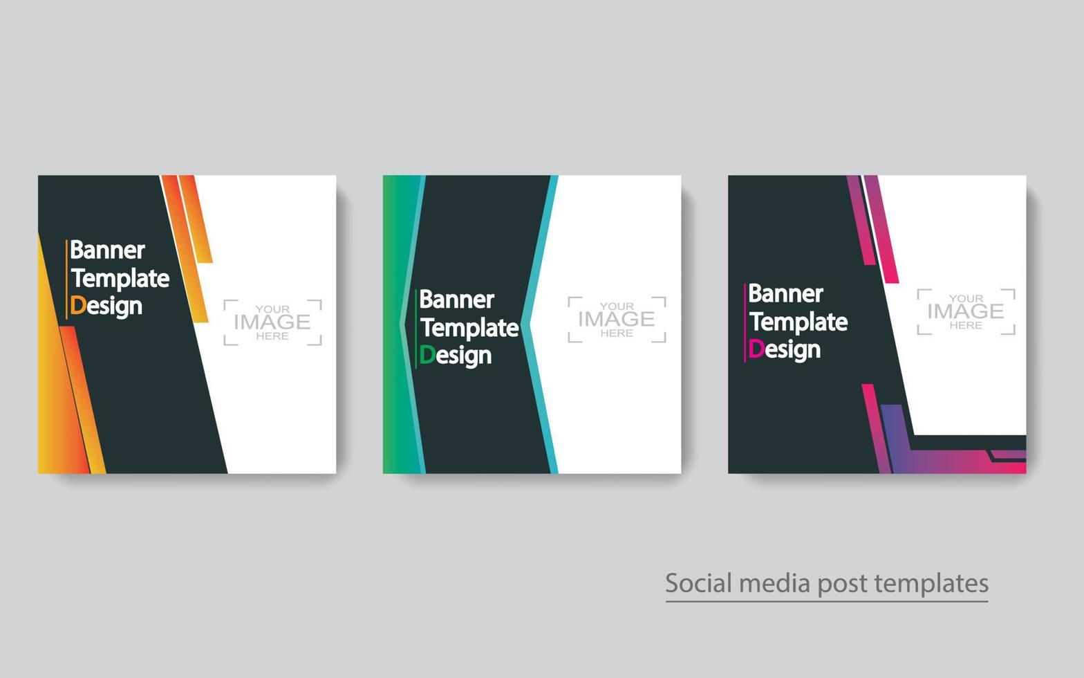 set banner social media post design. vector