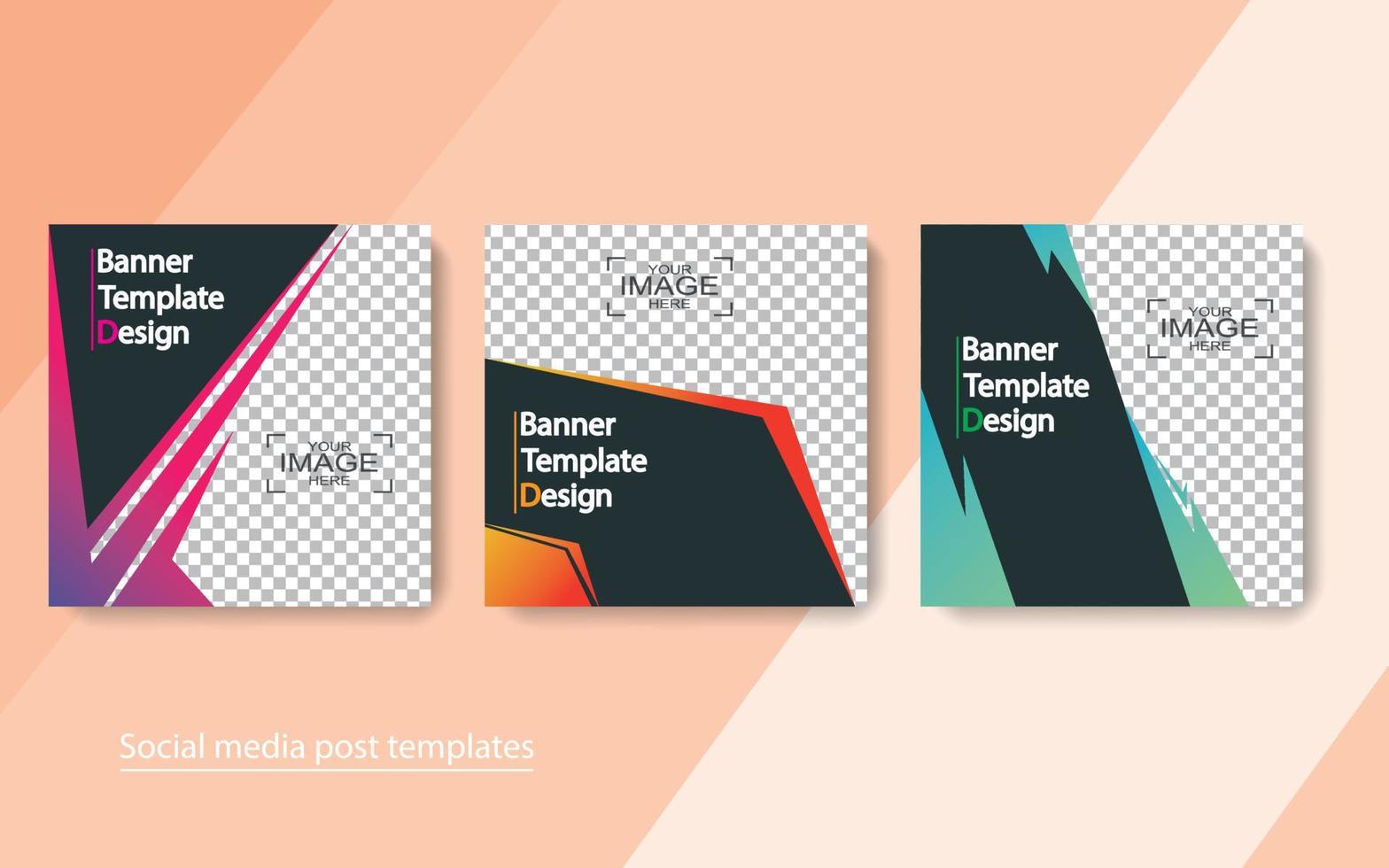 set banner social media post design. vector