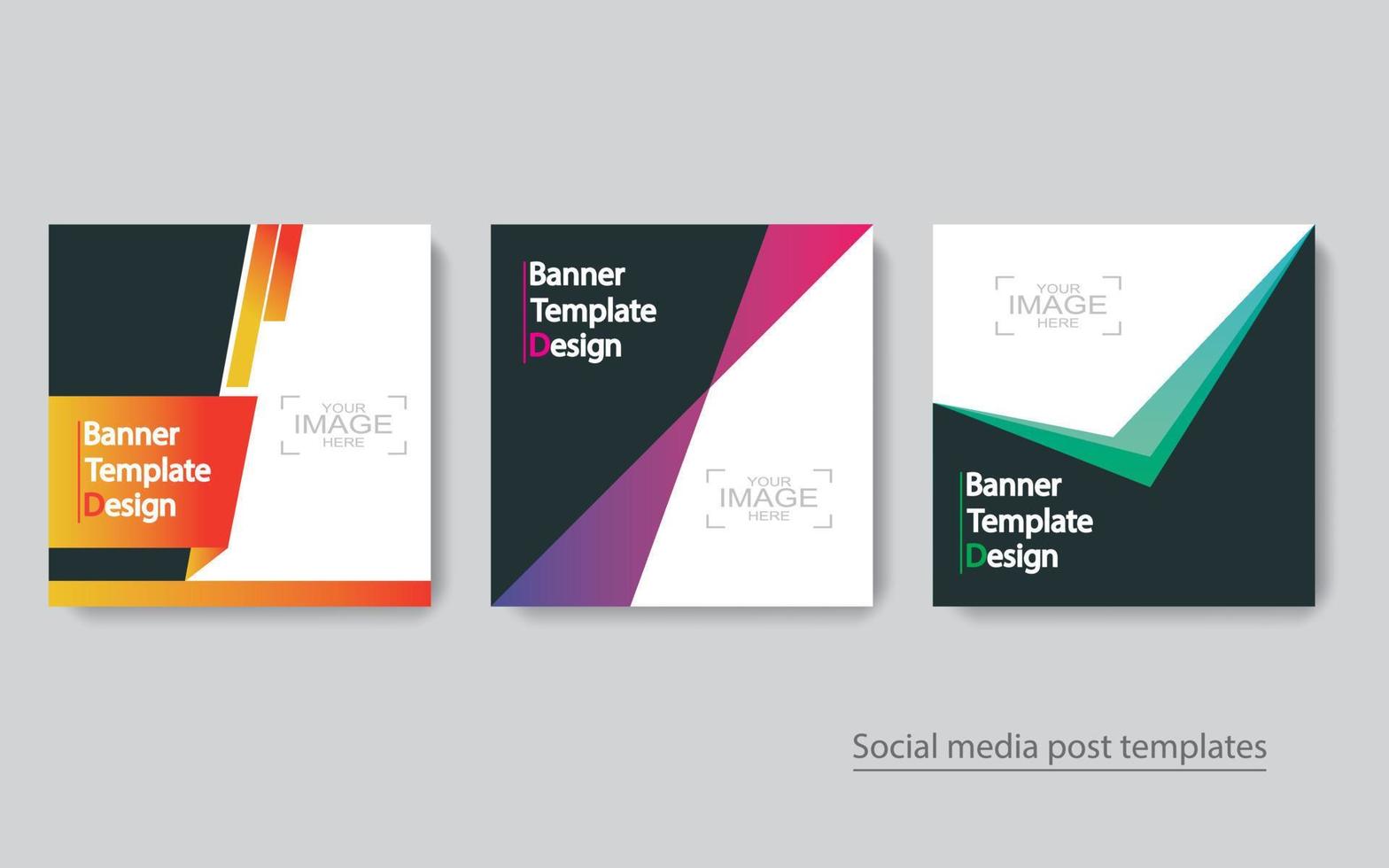 set banner social media post design. vector