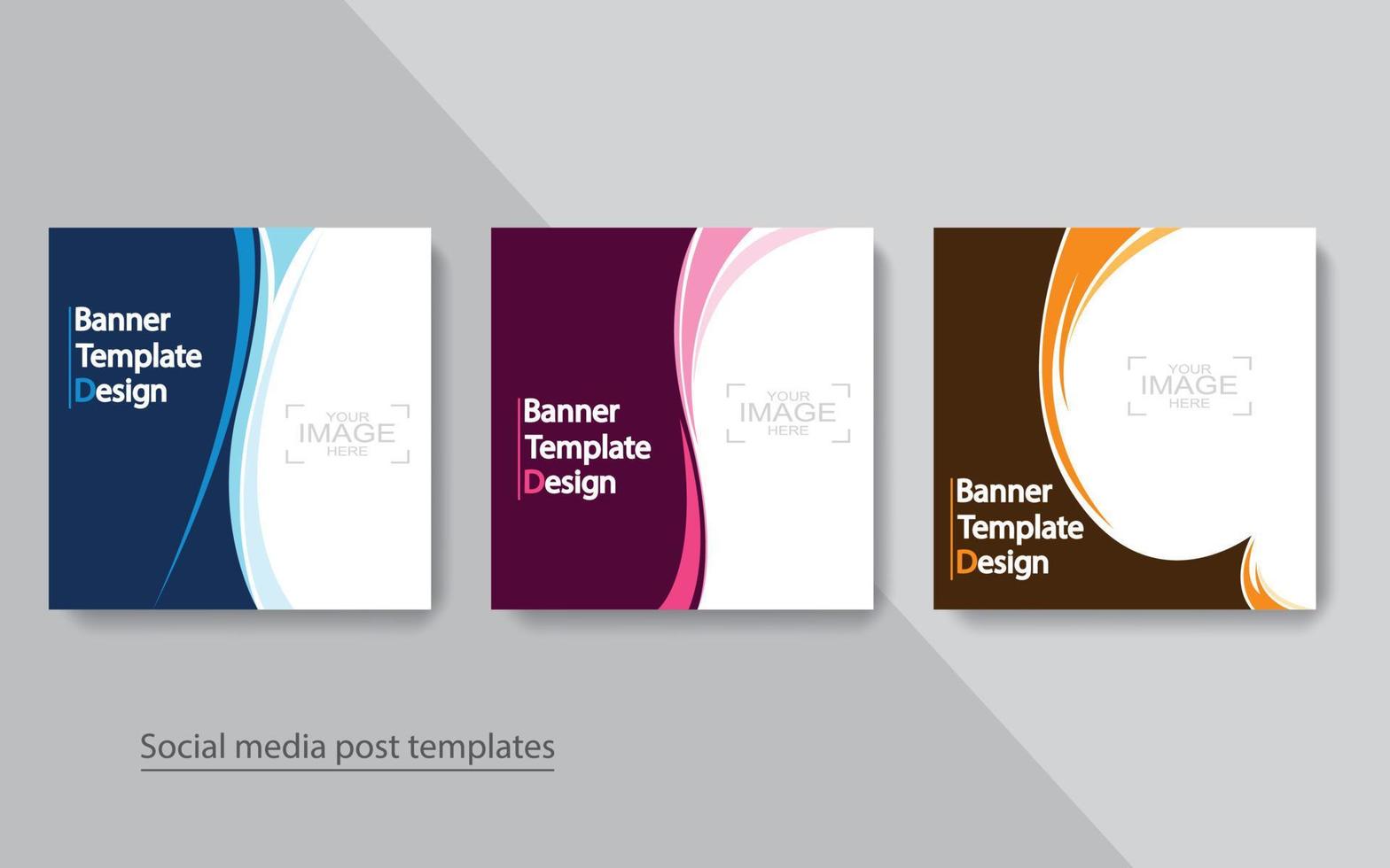 set banner social media post design. vector