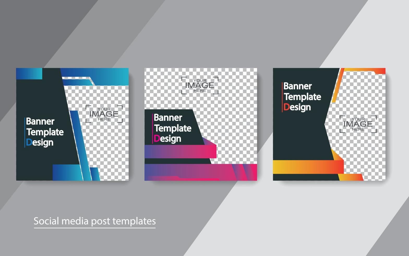 set banner social media post design. vector