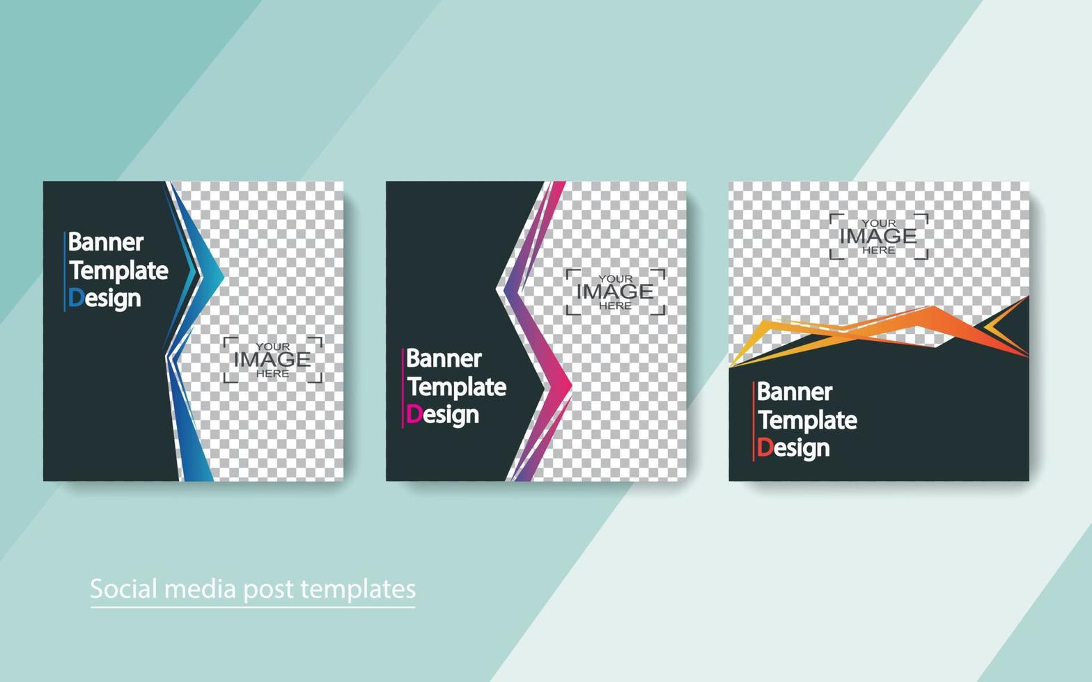 set banner social media post design. vector