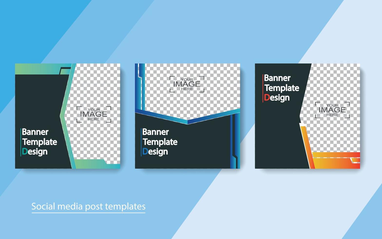 set banner social media post design. vector