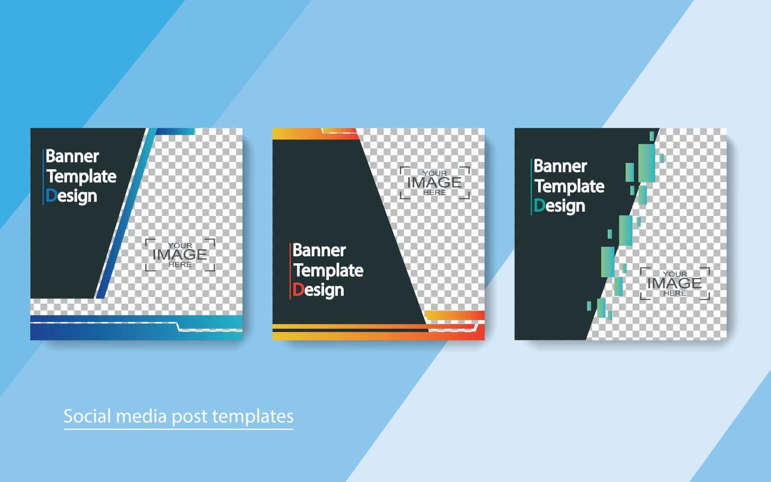 set banner social media post design. vector