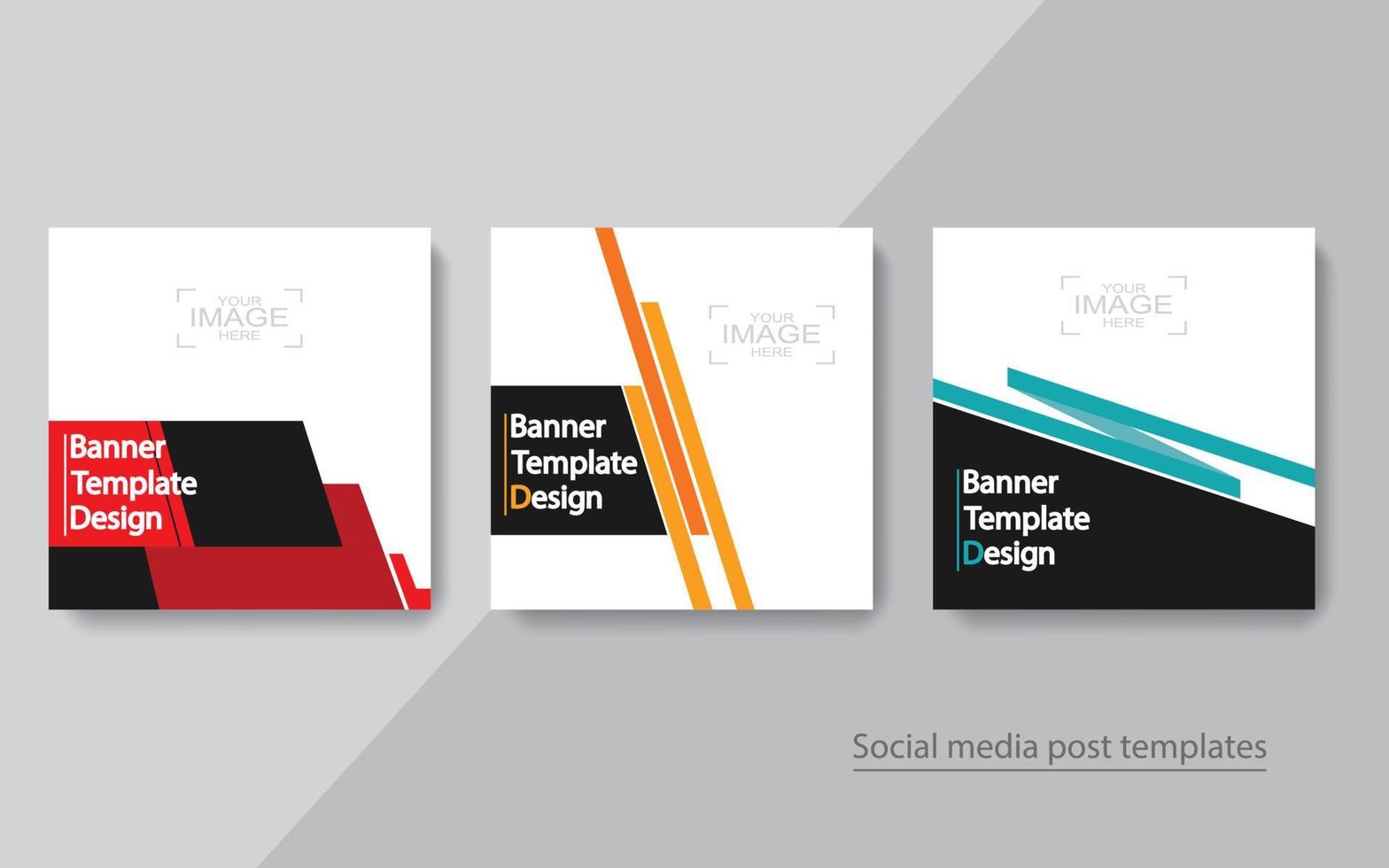 set banner social media post design. vector