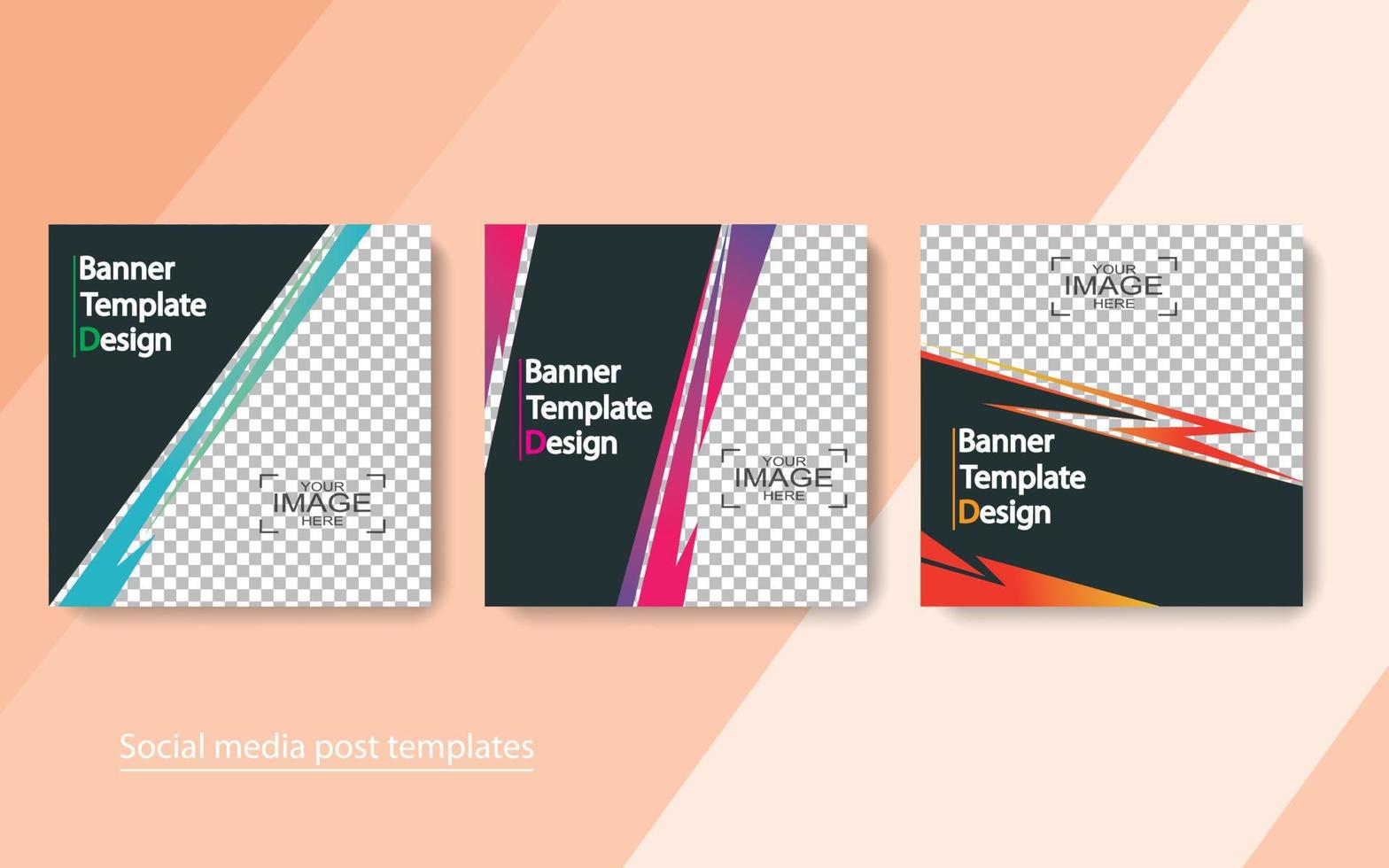 establecer diseño de publicación de banner en redes sociales. vector