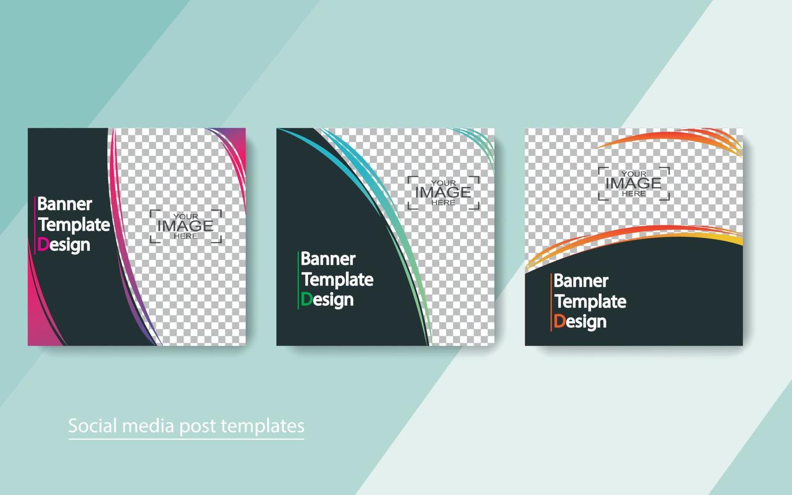 set banner social media post design. vector