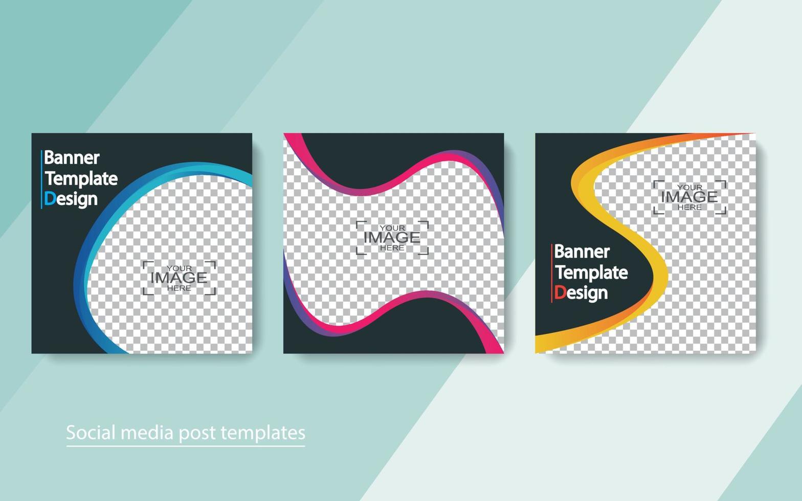 set banner social media post design. vector