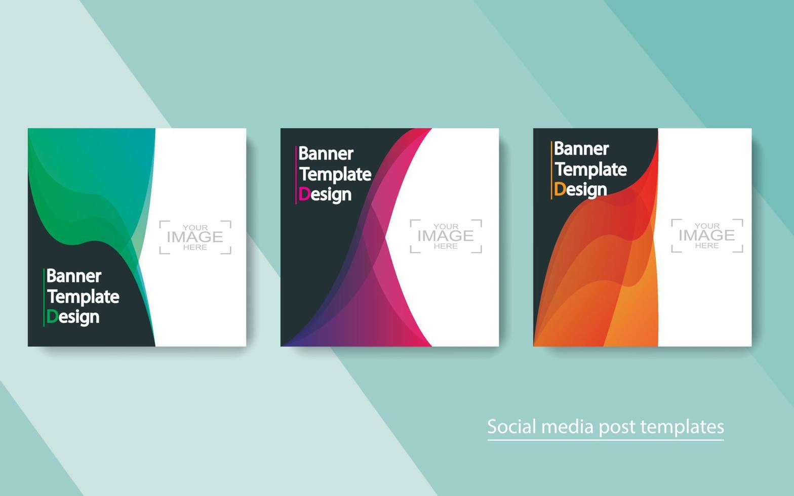 set banner social media post design. vector