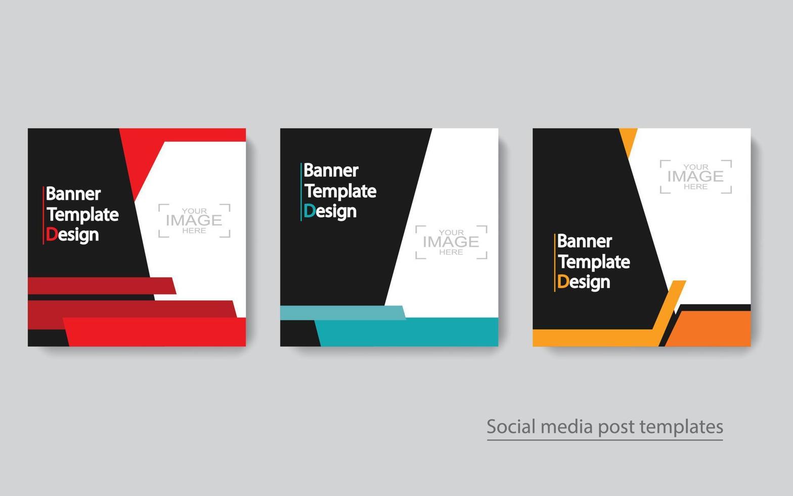 set banner social media post design. vector
