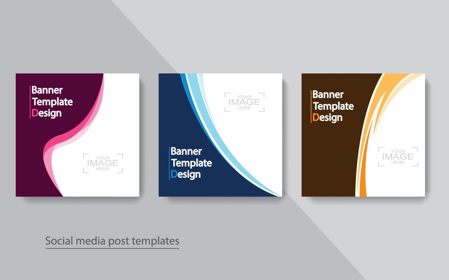 set banner social media post design. vector