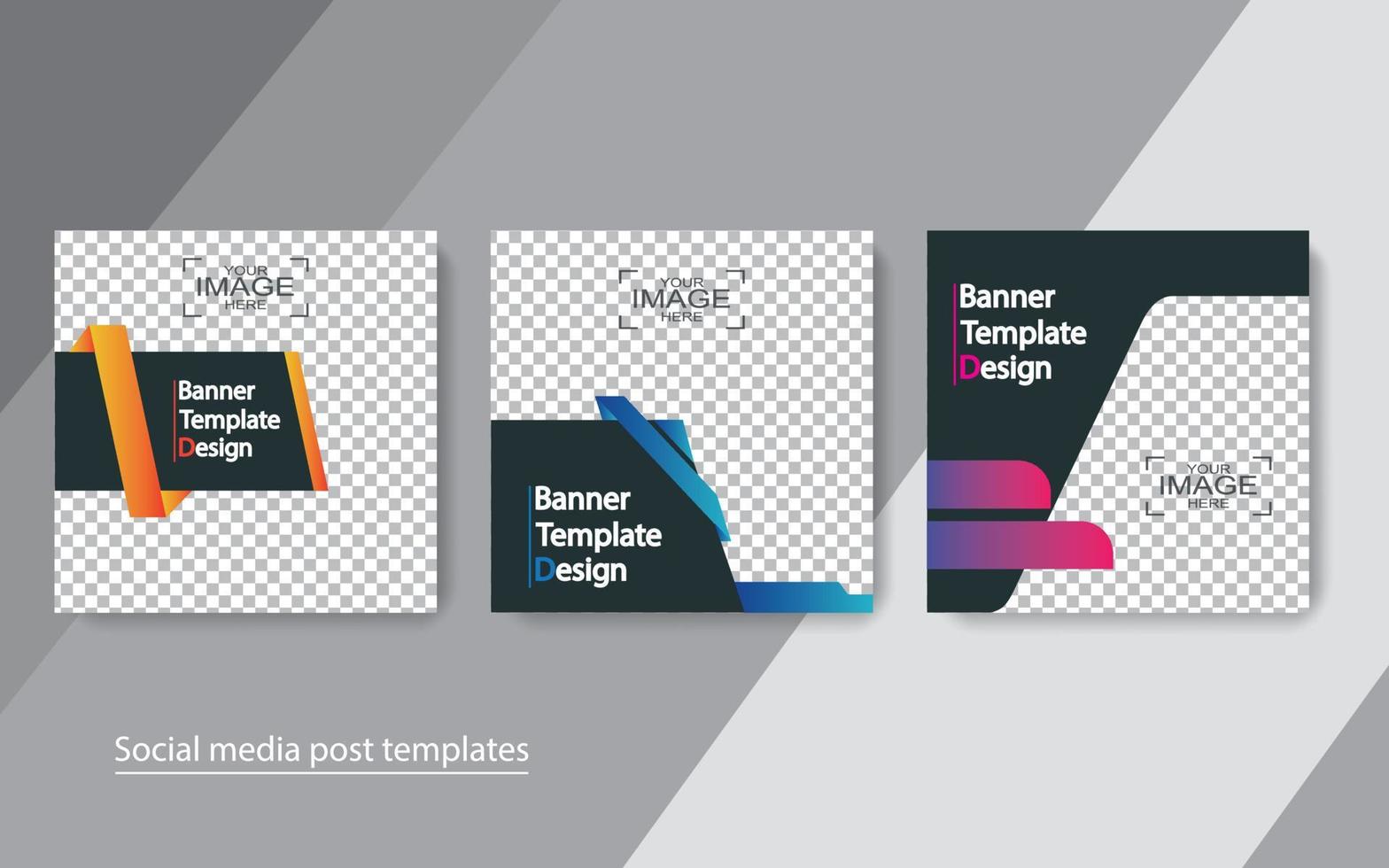 set banner social media post design. vector