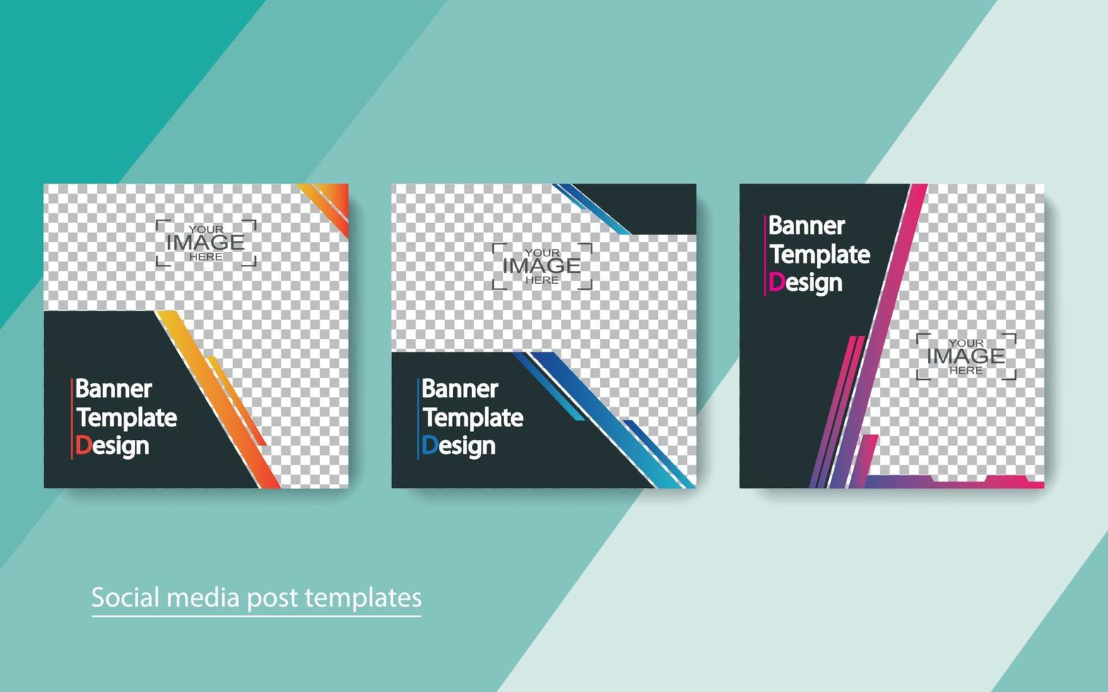 set banner social media post design. vector