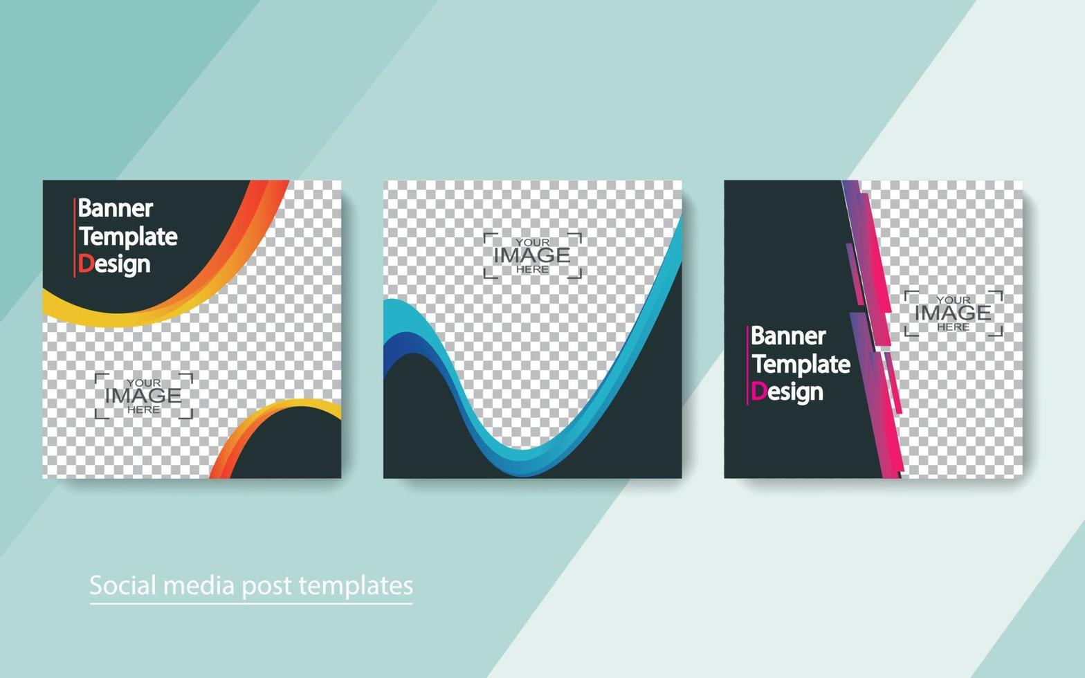 set banner social media post design. vector