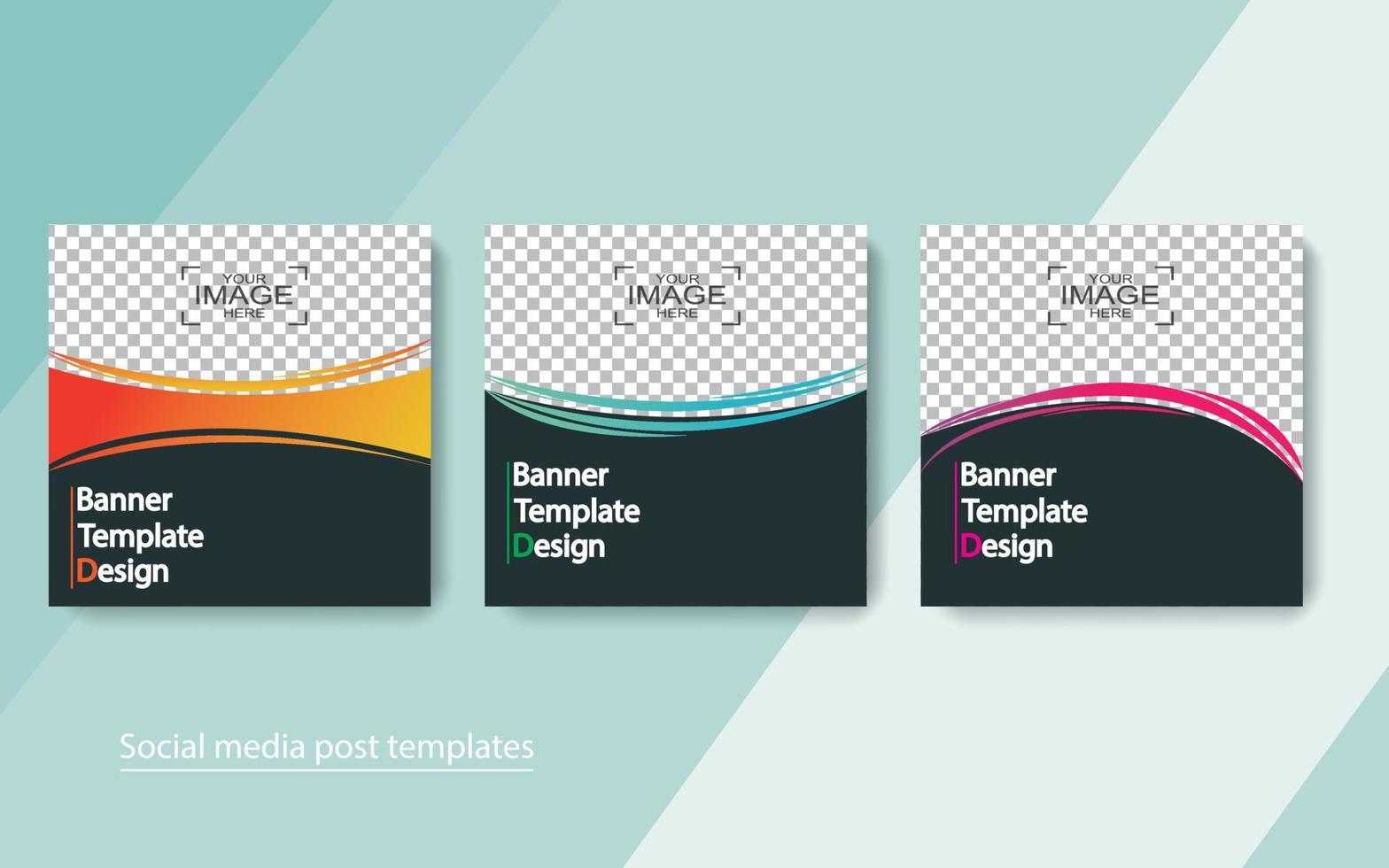 set banner social media post design. vector