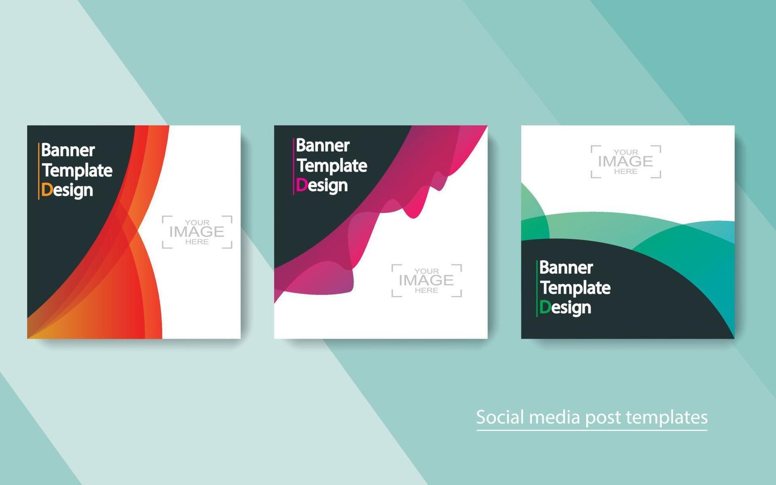 set banner social media post design. vector