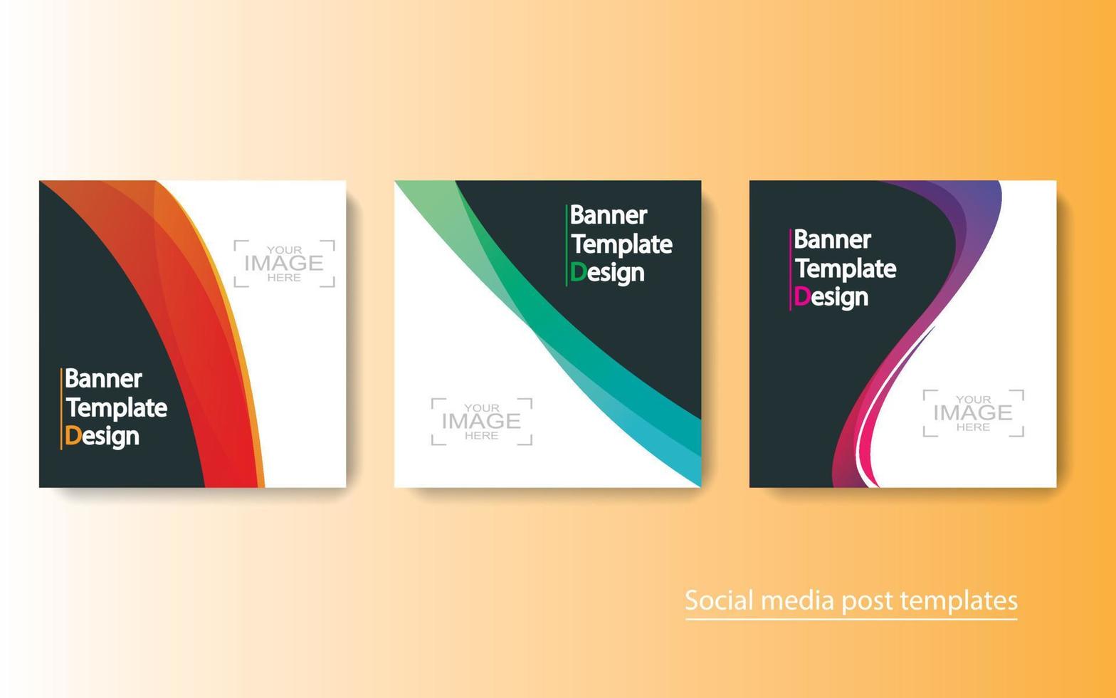 set banner social media post design. vector