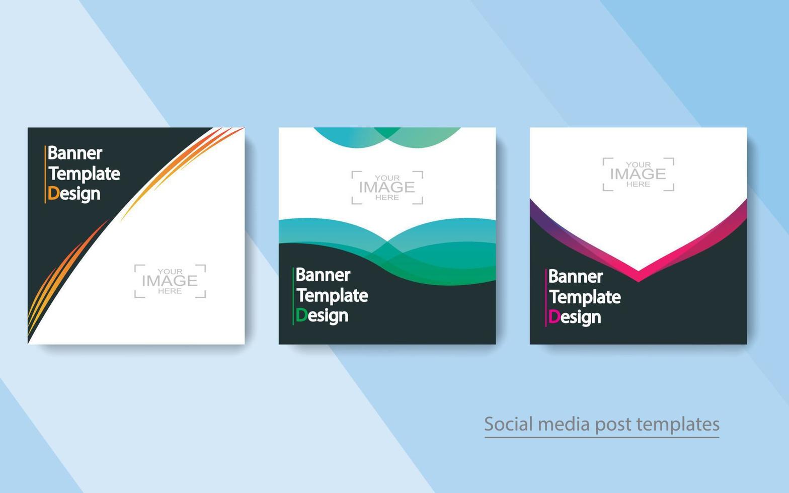 set banner social media post design. vector