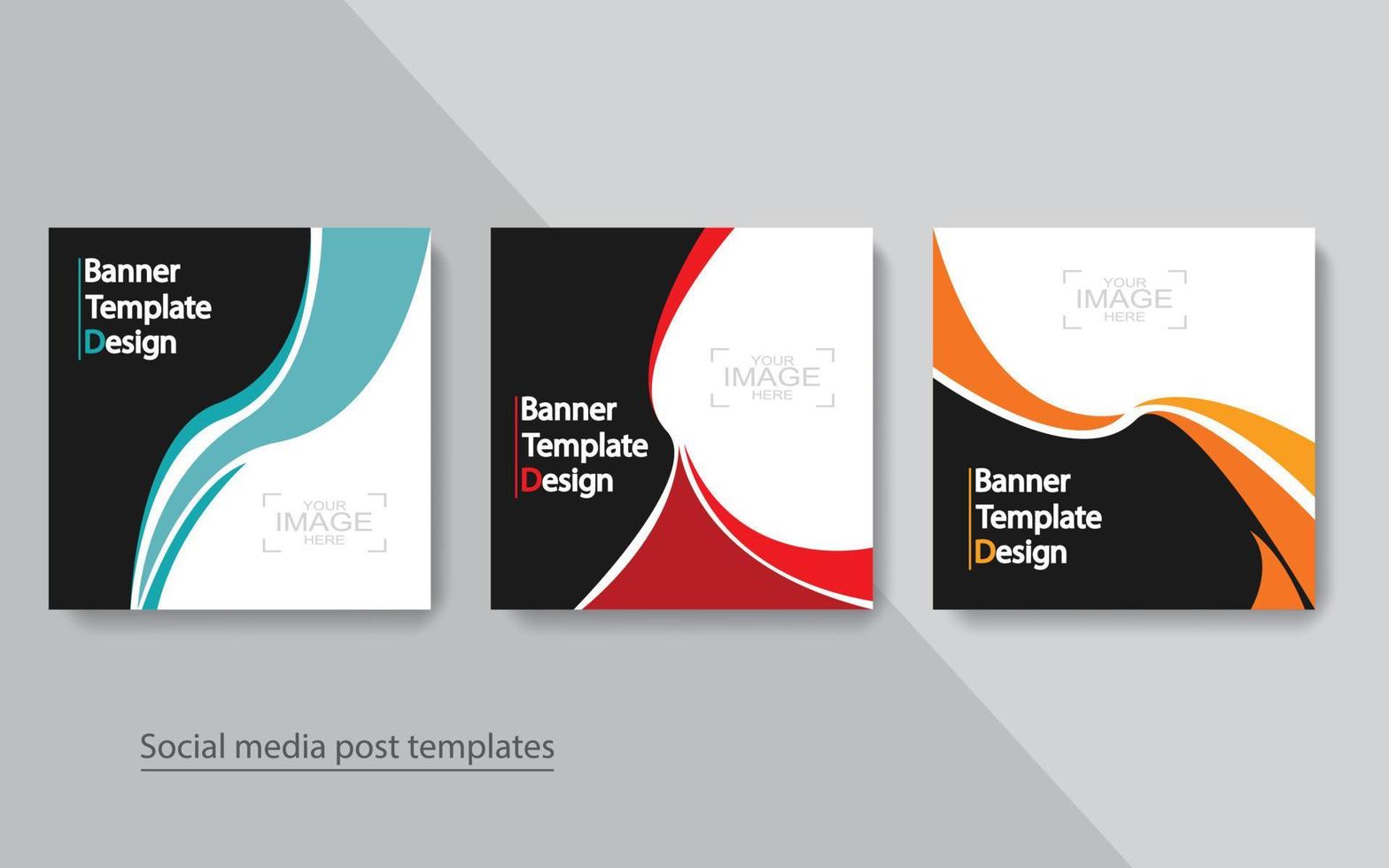 set banner social media post design. vector