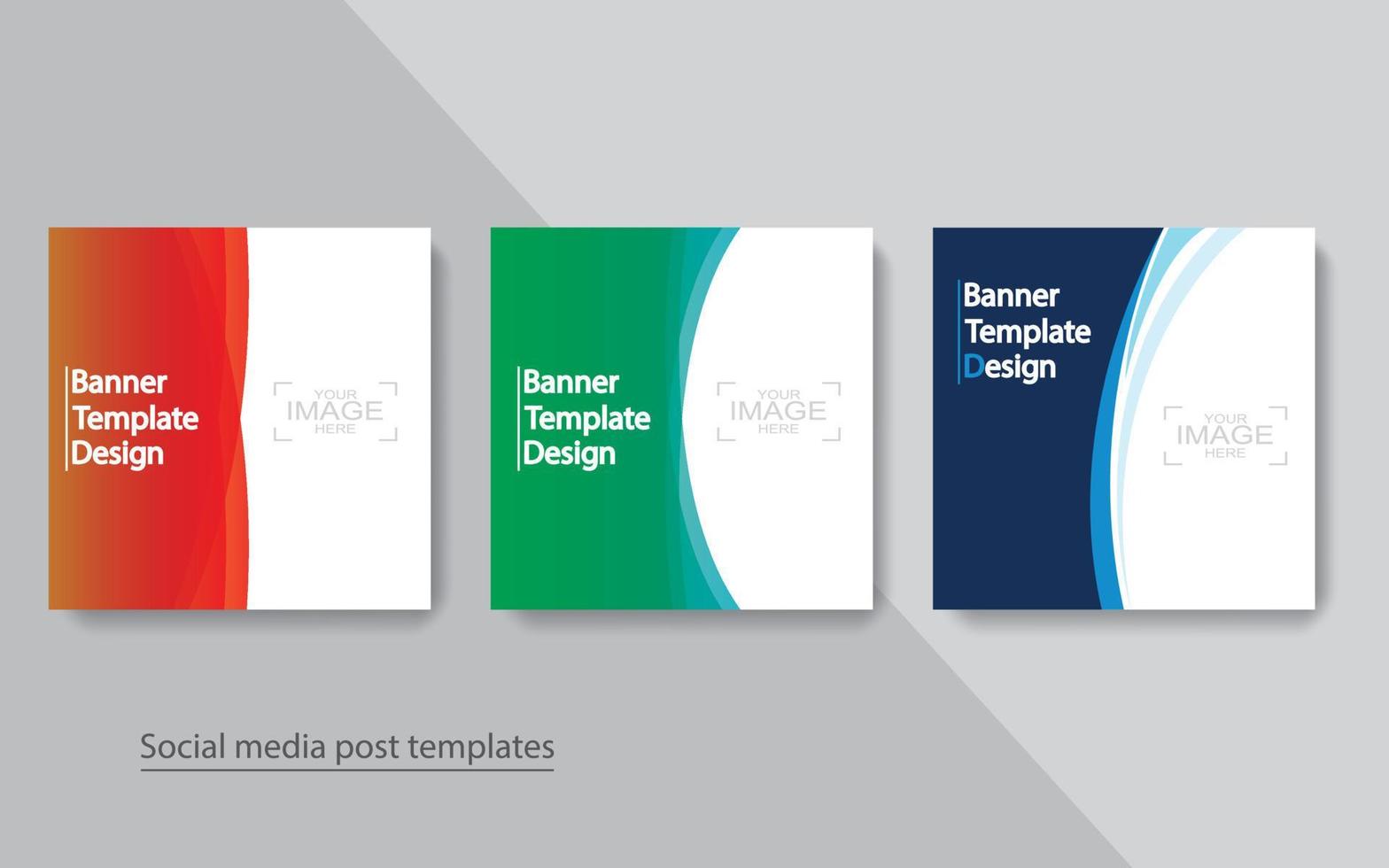 set banner social media post design. vector