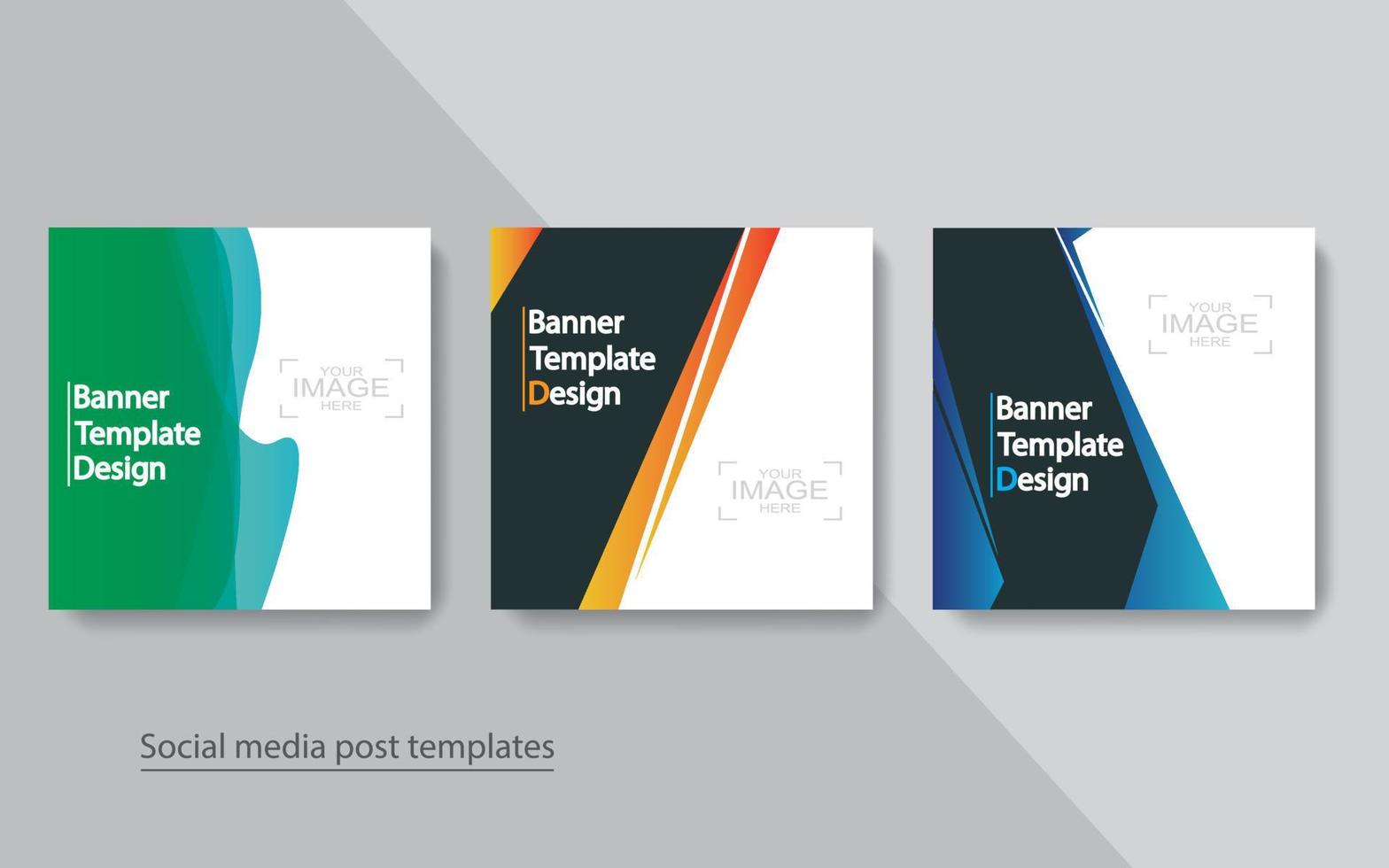 set banner social media post design. vector