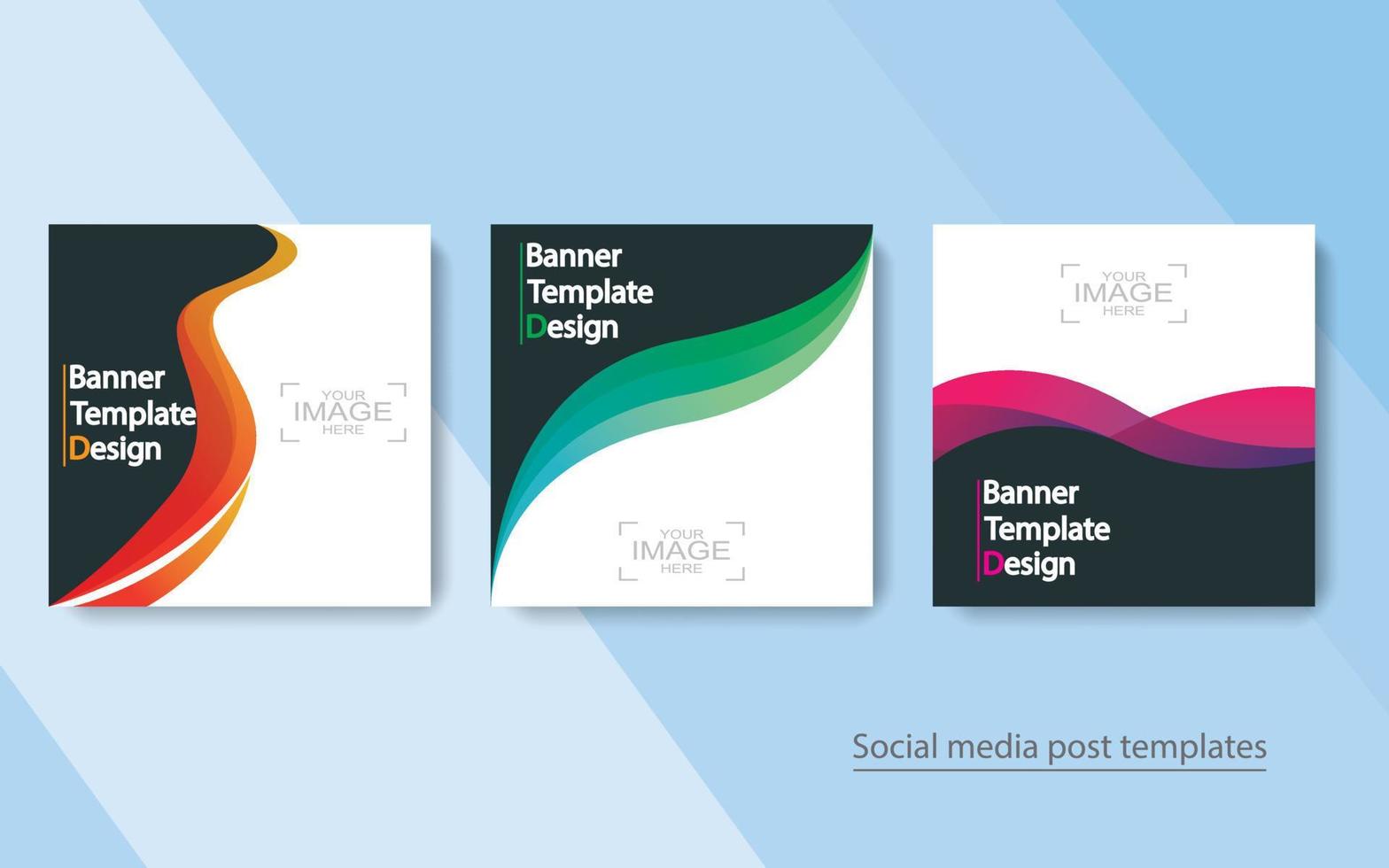 set banner social media post design. vector