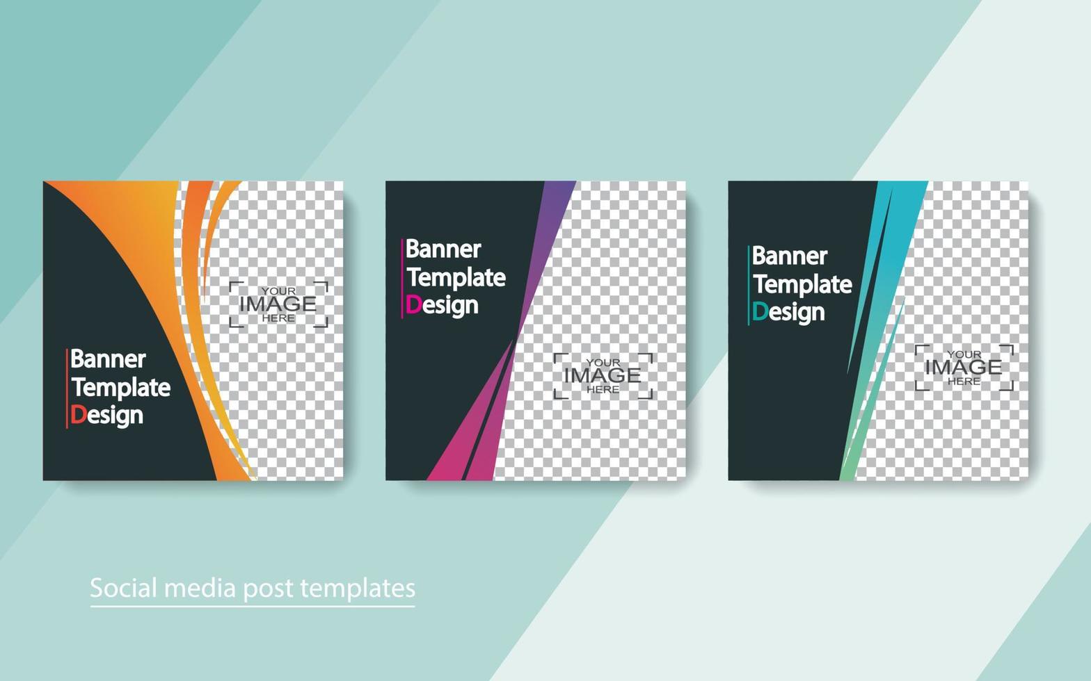 set banner social media post design. vector