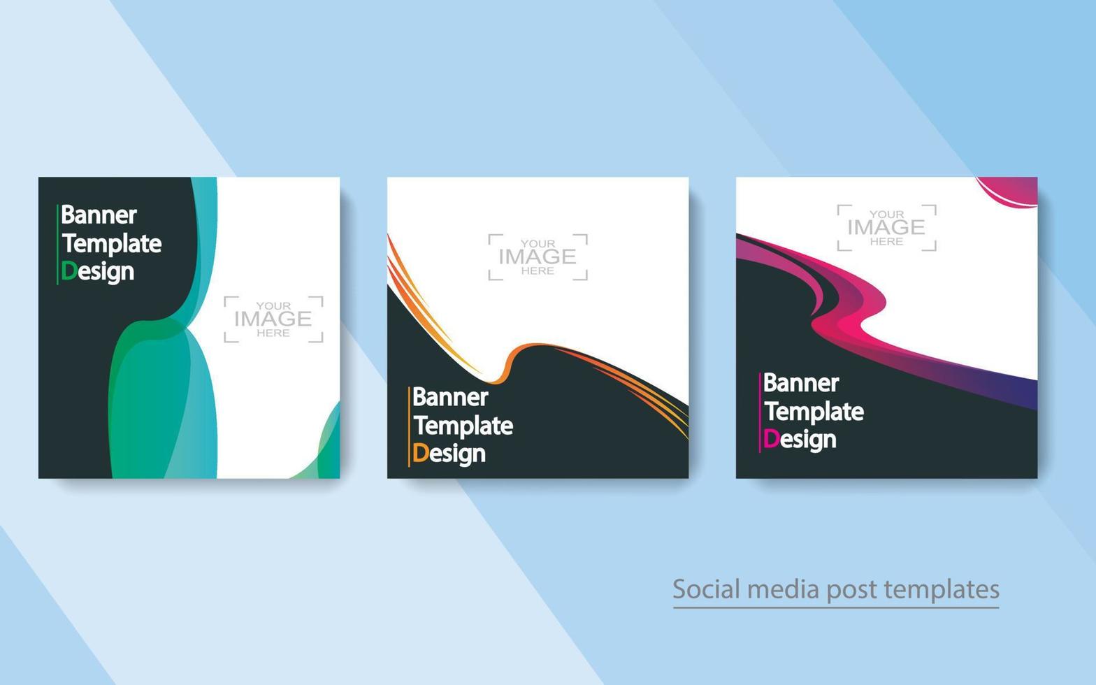 set banner social media post design. vector