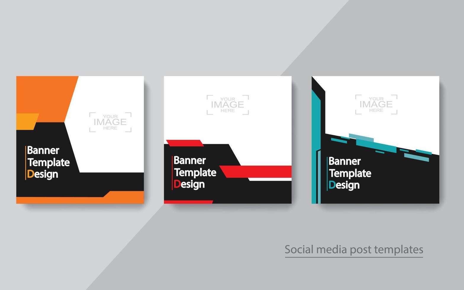 set banner social media post design. vector