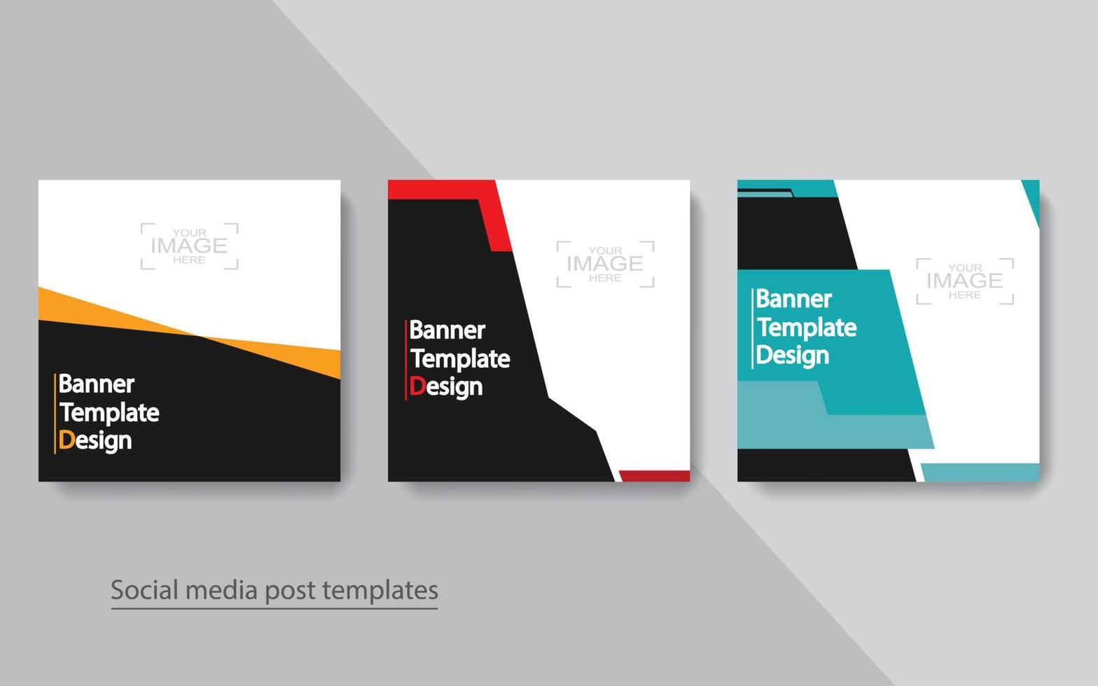 set banner social media post design. vector