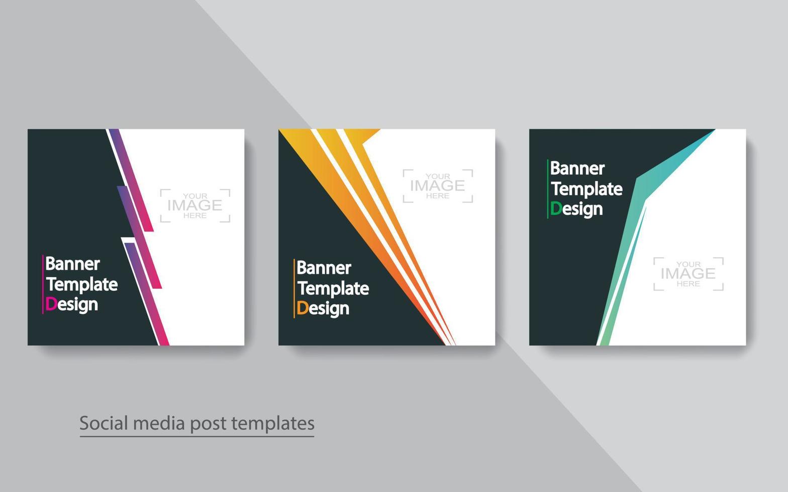 set banner social media post design. vector