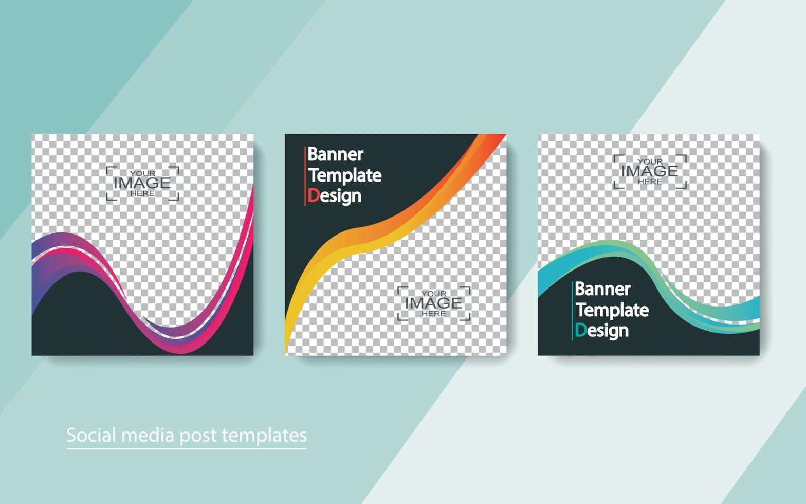 set banner social media post design. vector