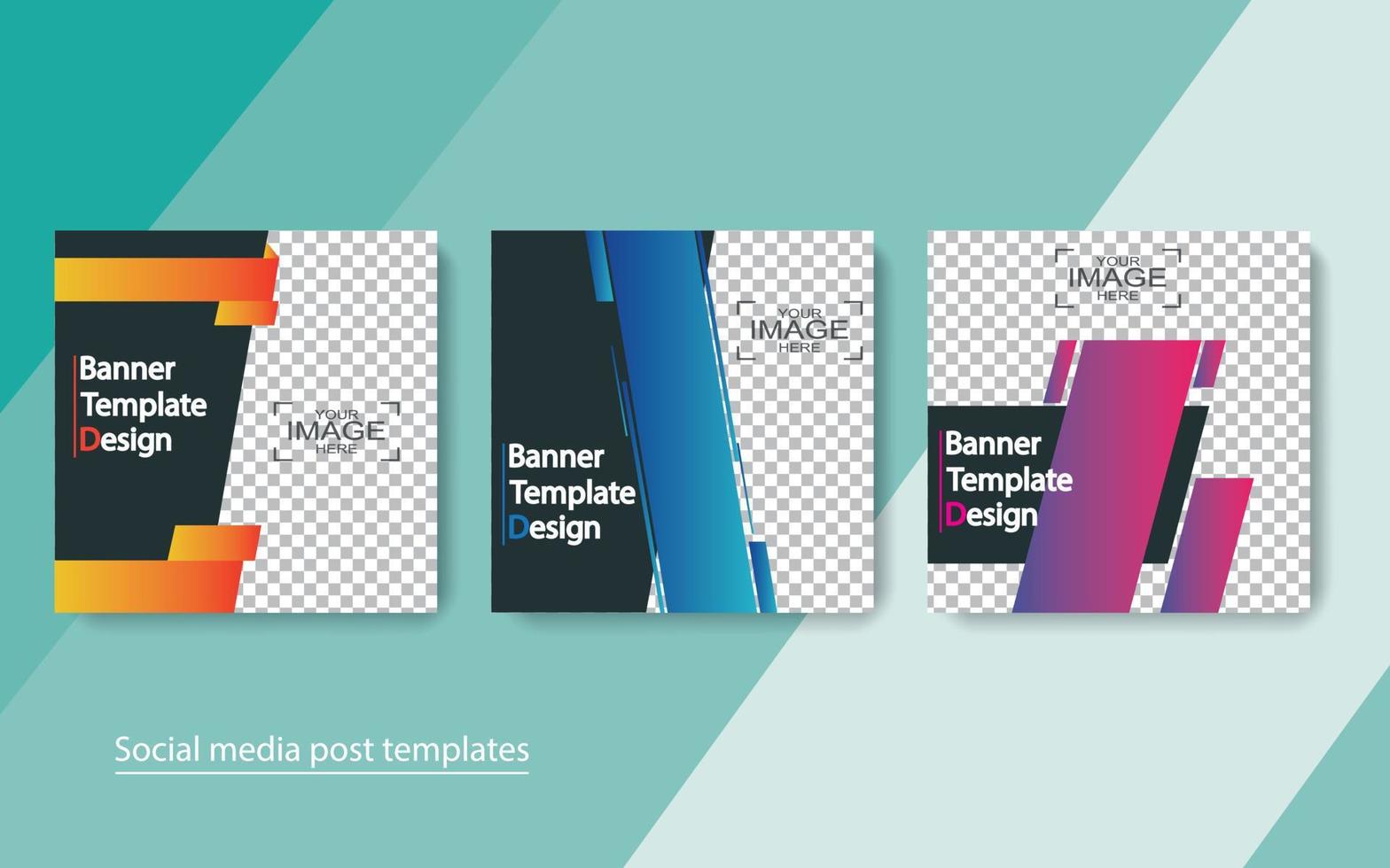 set banner social media post design. vector