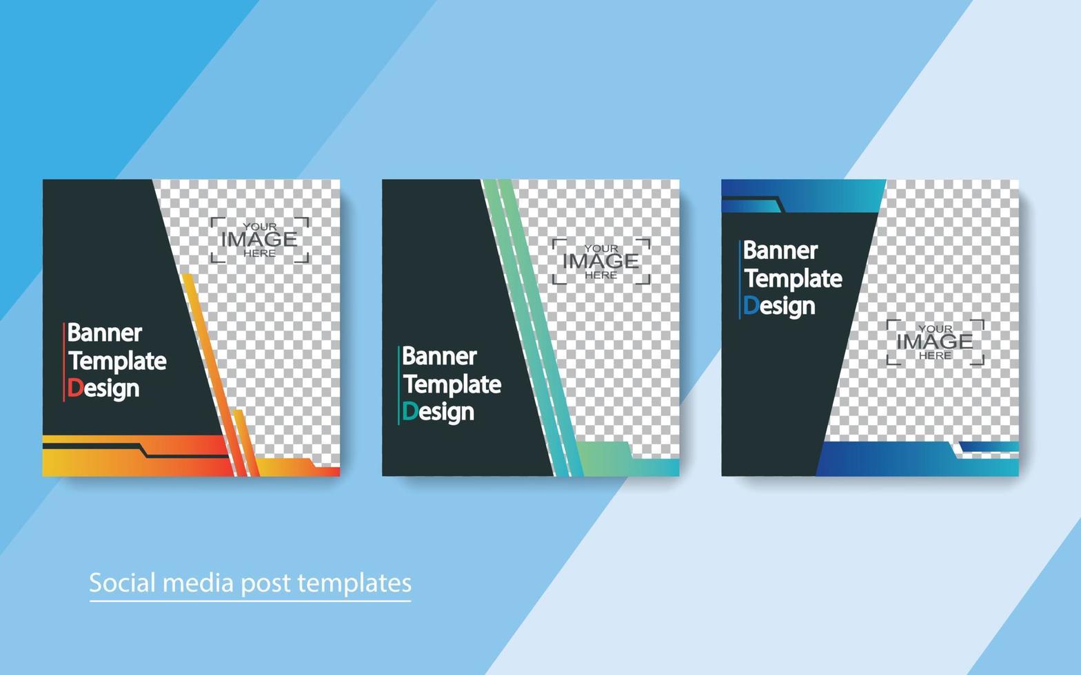 set banner social media post design. vector