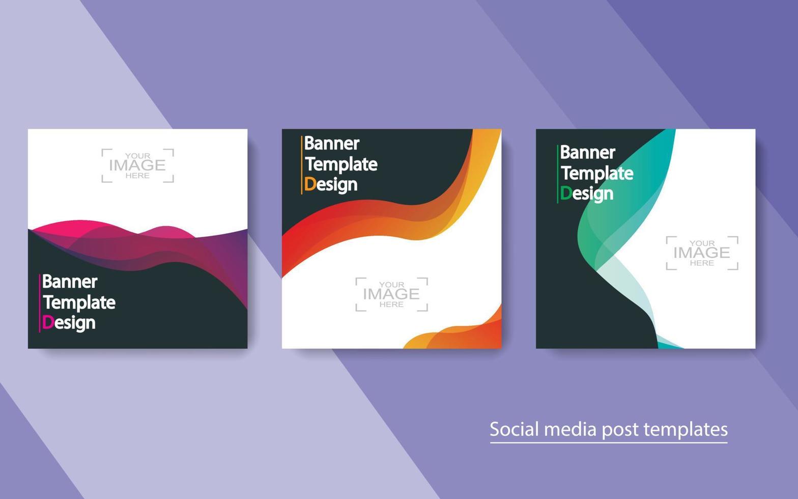 establecer diseño de publicación de banner en redes sociales. vector