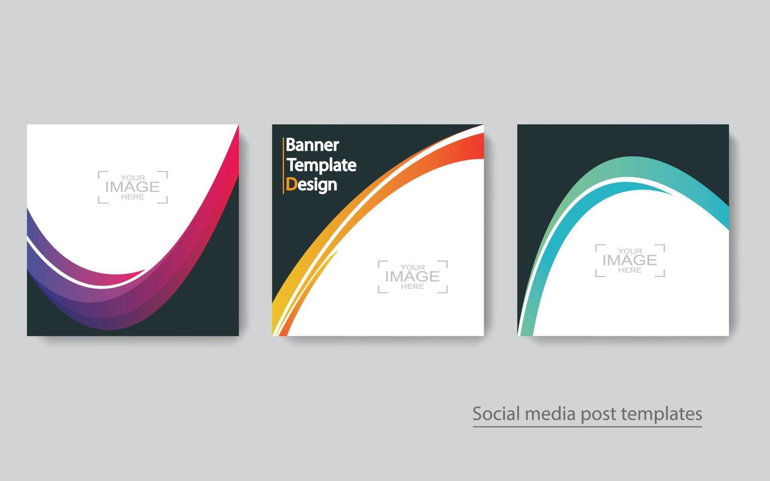 set banner social media post design. vector