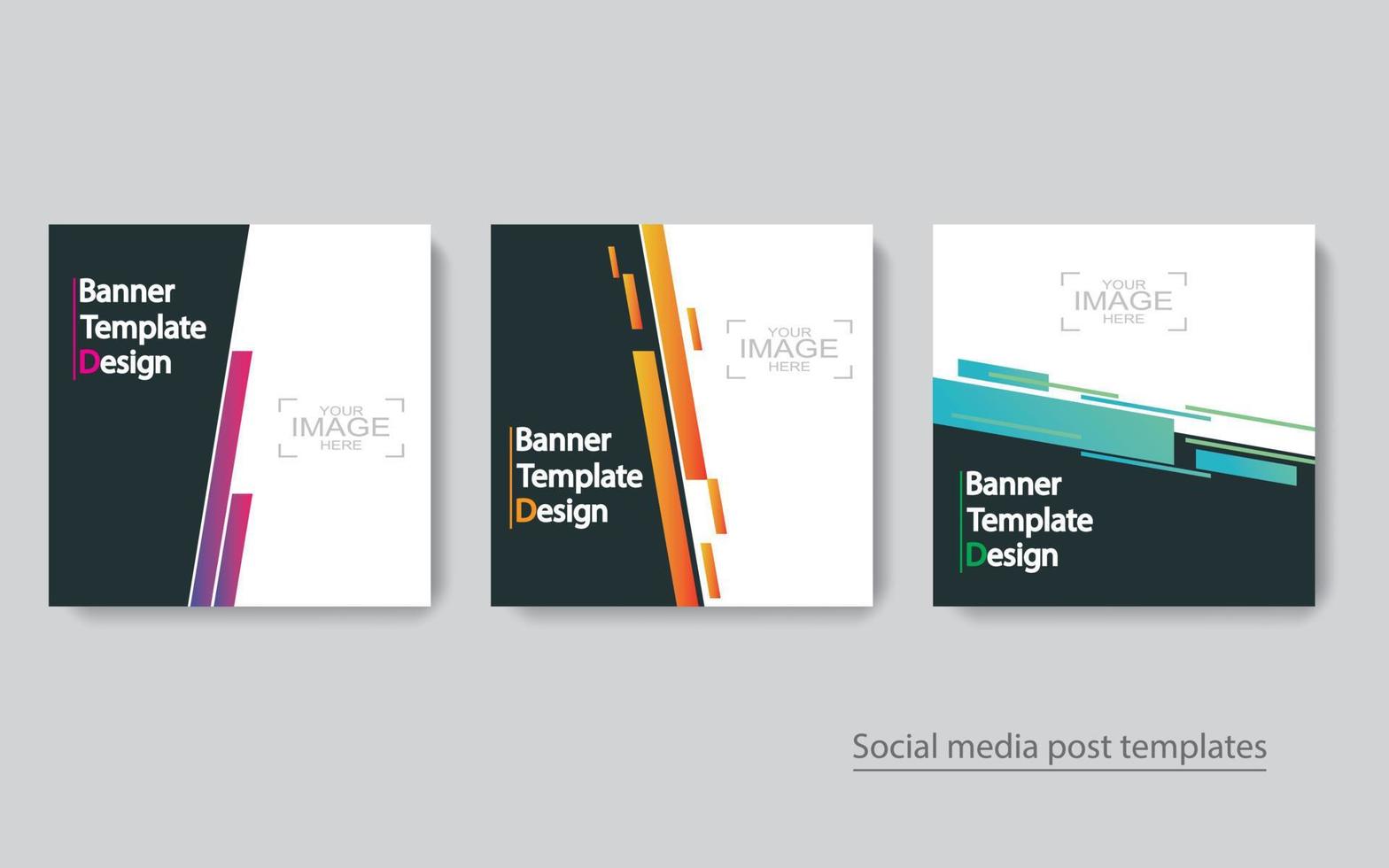 set banner social media post design. vector