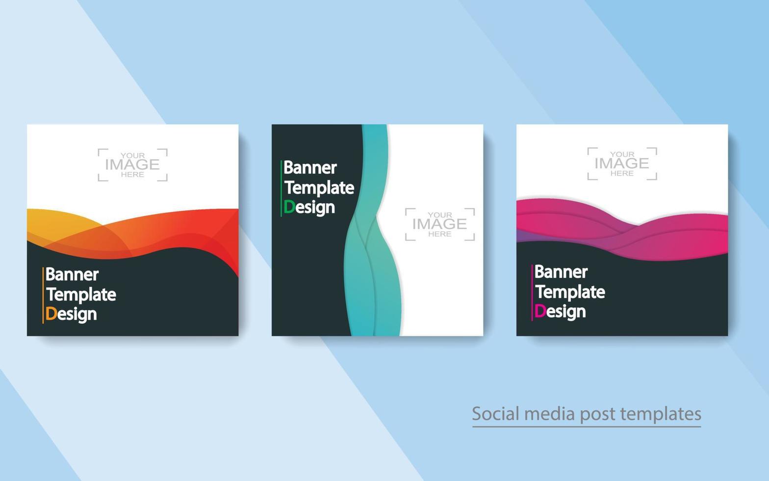 set banner social media post design. vector