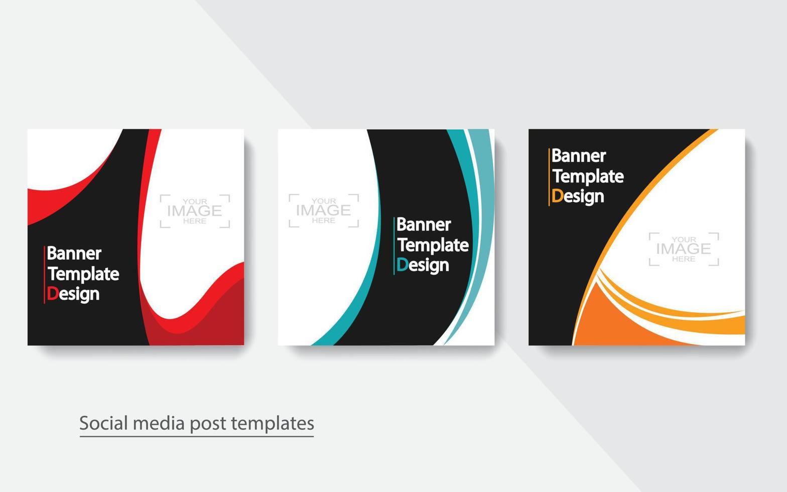 set banner social media post design. vector