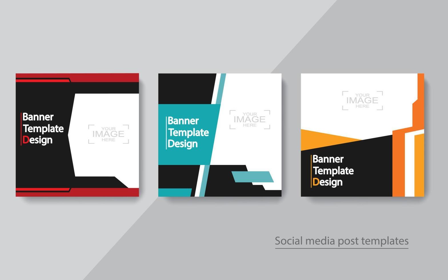 set banner social media post design. vector