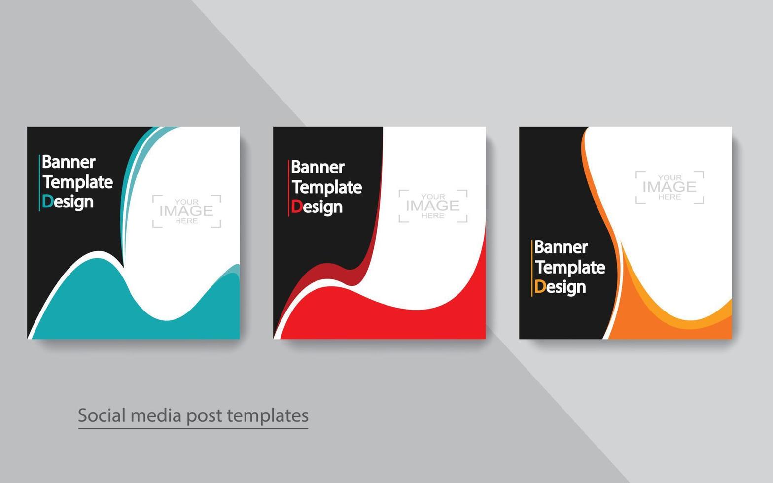 set banner social media post design. vector