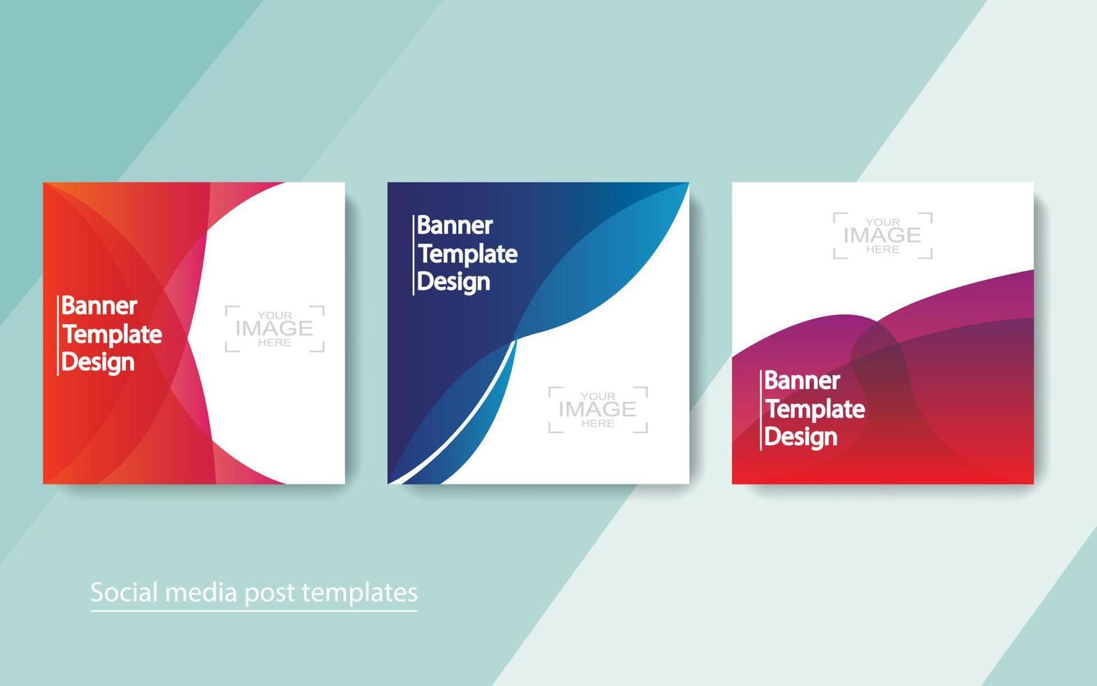 set banner social media post design. vector