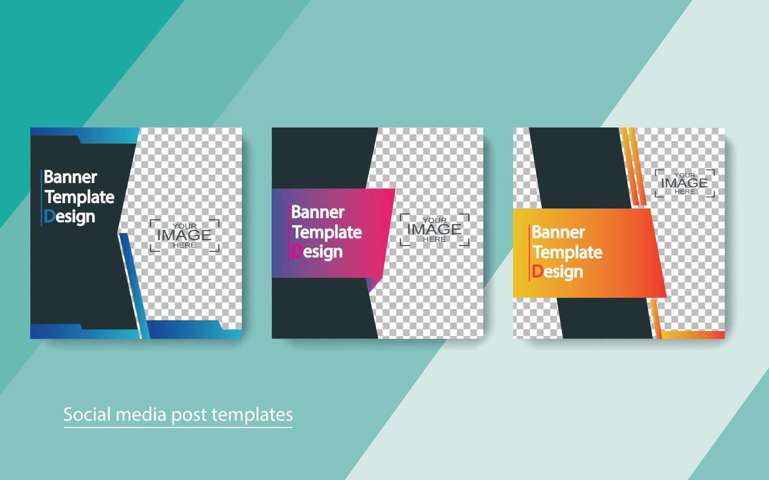 set banner social media post design. vector