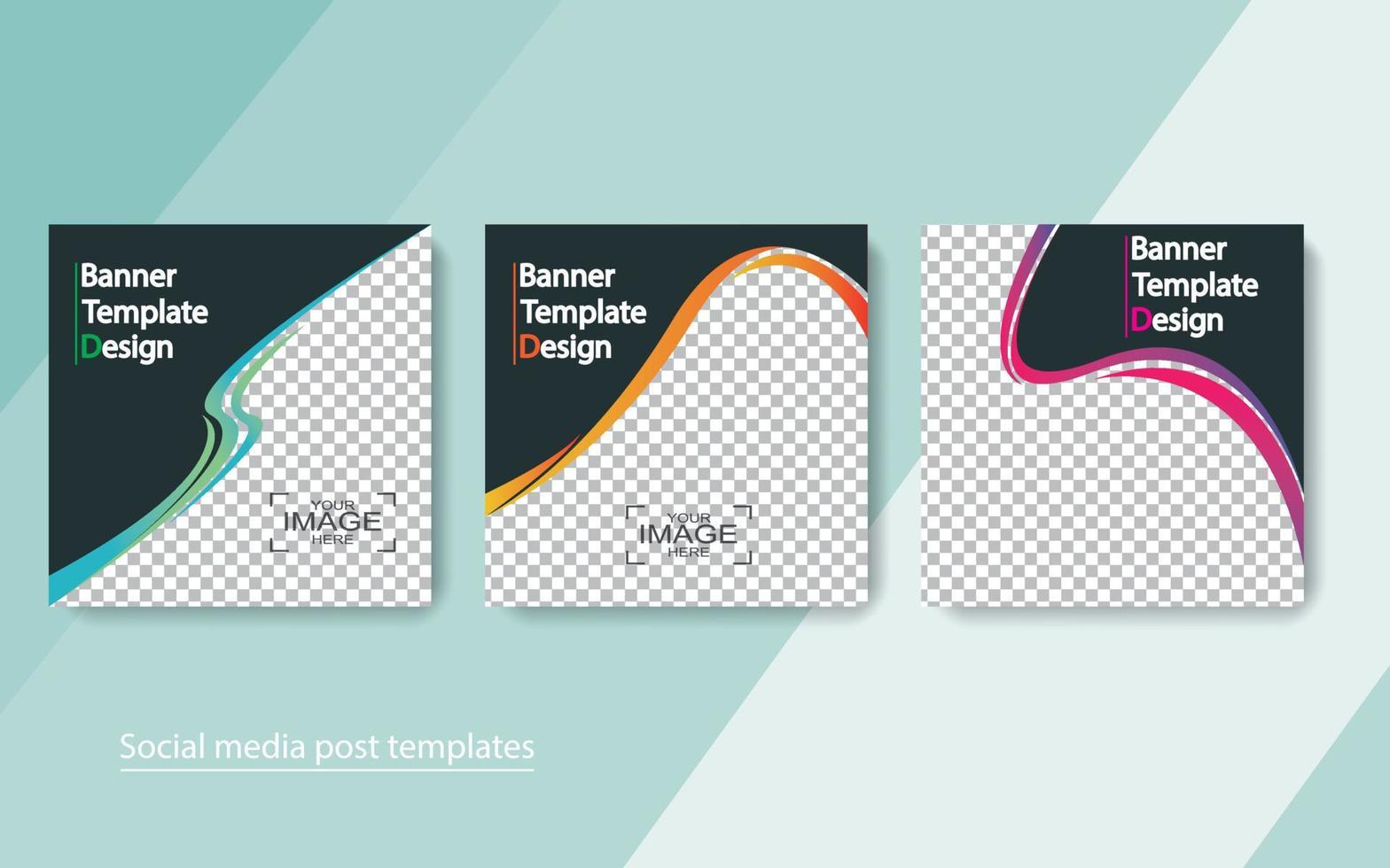 set banner social media post design. vector