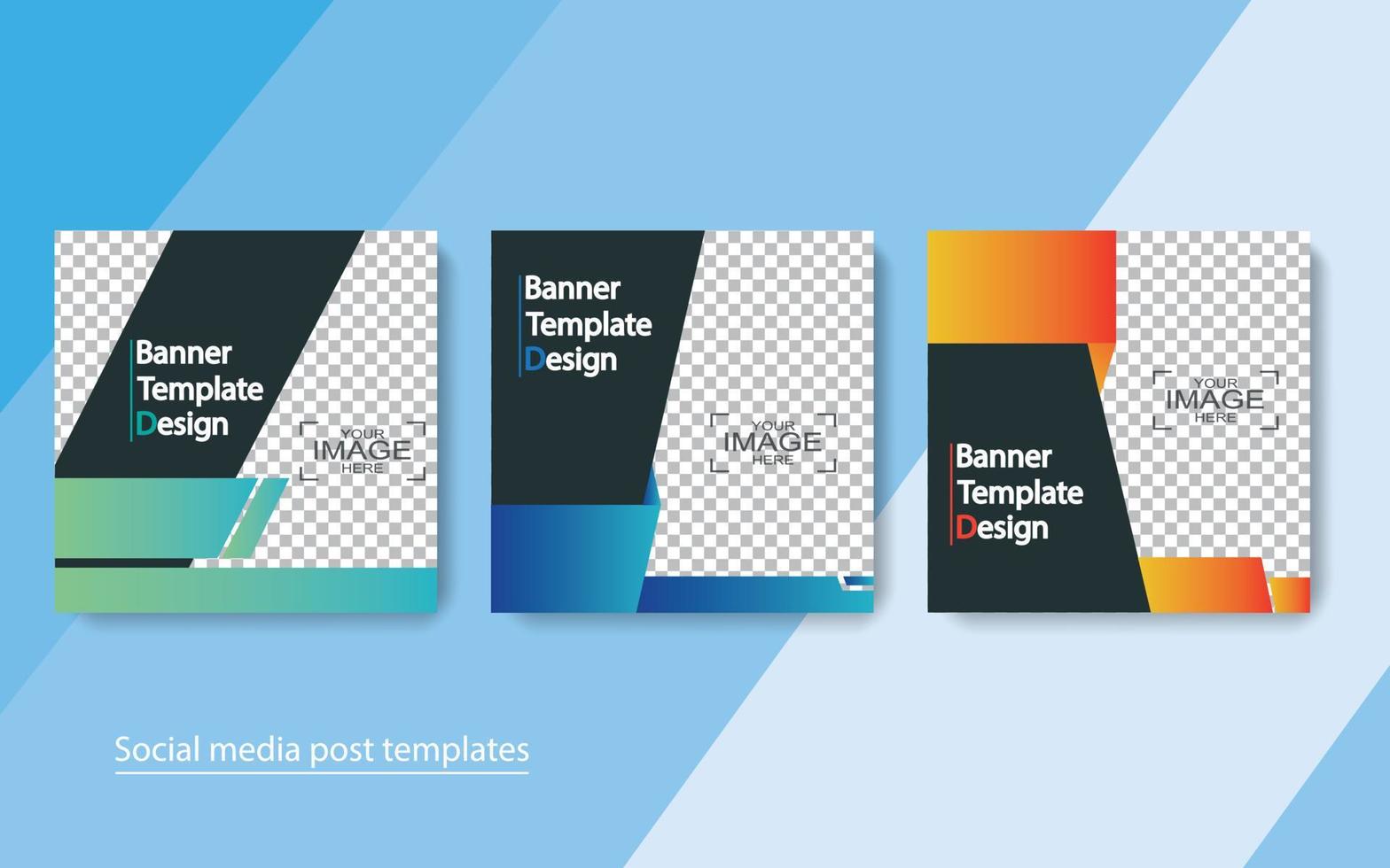 set banner social media post design. vector